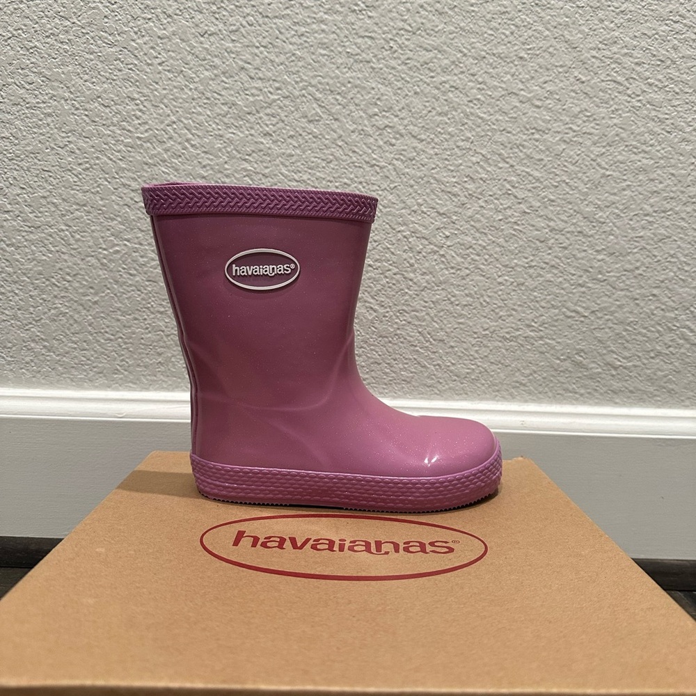 Havaianas Kids Glitter Rainboots in Lilac